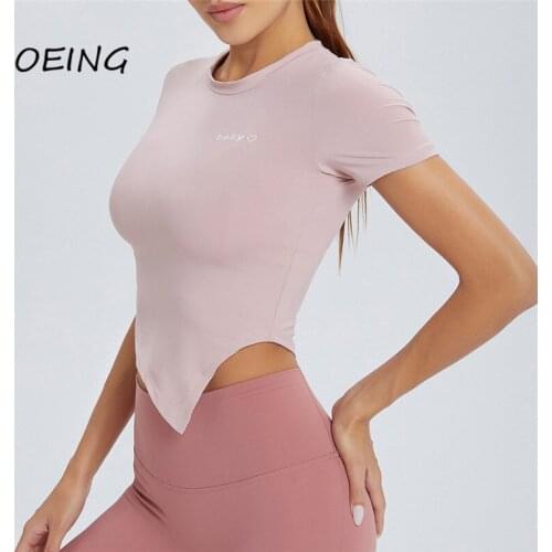 Tight Yoga Shirts Women Short Sleeve Cropped Gym Tops Fitness Running Workout Sport T-Shirts Sports Wear