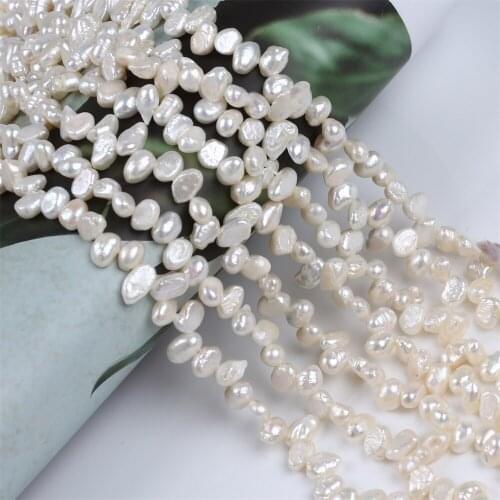 Wholesale 5-6mm white color baroque freshwater pearl strands