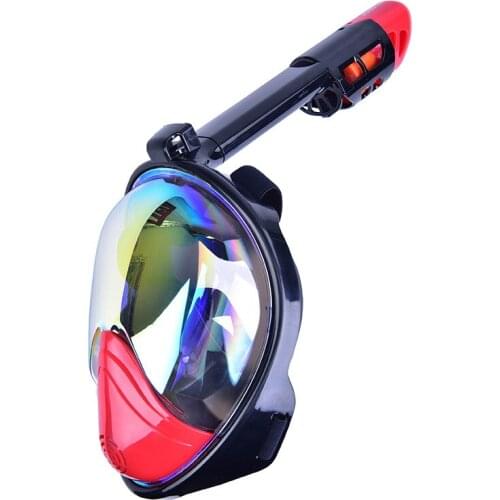 Adult And Children Dazzling Color Plating Film Full Dry Waterproof Snorkeling Full Face Mask Diving Mask