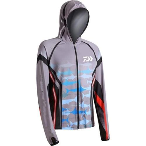 Fishing Shirt Outdoor Sports Sunscreen Mens Quick-Drying Plus Size Fishing Jacket Breathable Uv Protection Fishing Jerseys