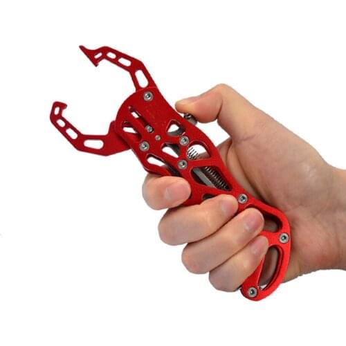 Fish Grip Holder Stainless Steel Fishing Gripper Fish Lip Grabber with Wrist Strap and Protective bag Hollow design