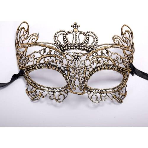 Sexy Gold Lace Mask Ladies Masquerade Mask Mardi Gras Masque Halloween Prom Masks Venetian Cutout Eye Mask Sexy Gold Lace Mask