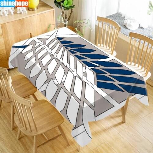 Customize Tablecloth Attack on Titan Oxford Cloth Dust-proof Rectangular Table Cover For Party Home Decor 100X140cm140x250cm