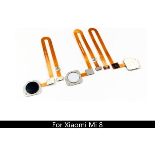 For Xiaomi Mi 8 Mi8 Touch ID Home Button Fingerprint Sensor Flex Cable Replacement Repair Parts