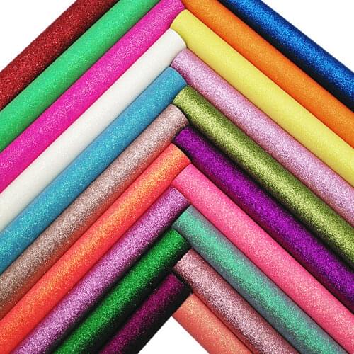 Fine Glitter Faux Vinyl Fabric Glitter Leather Sheets For Earrings Bows DIY 21X29CM GM3001A