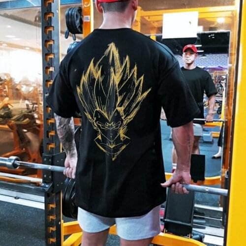 Gyms Top Clothing fitness RunningTshirt Men O-neck Tee cotton bodybuilding Sport shirts tops men Loose Casual training t shirt