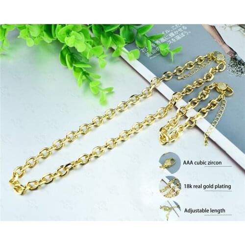 Hip Hop 316L Stainless Steel Golden Cuban Chain Necklaces AAA Zircon Lobster Clasp Necklace Bracelet Set for Mens Women