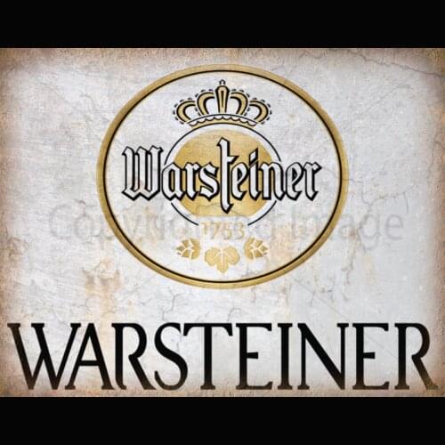 Warsteiner LAGER BEER VINTAGE PUB BAR TAVERN METAL TIN SIGN POSTER WALL PLAQUE