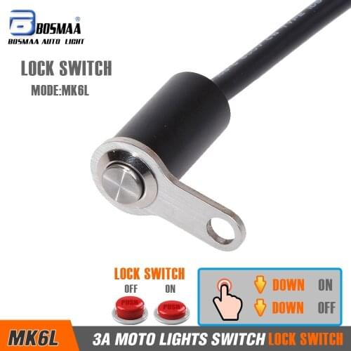 1 piece Bosmaa Motorcycle Switch ON-OFF Handlebar Adjustable Mount Waterproof Switches Button DC12V Headlight