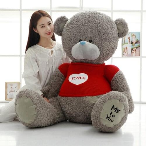 1PC Teddy Bear Plush Toys Sweater Bear 40/60CM Soft Stuffed Animals Cute Patch Bear Plush Dolls For Baby Kids Christmas Gifts