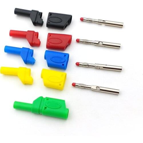 10pcs 4mm Banana Plug 5 Colors Seal Insulated Safety protection