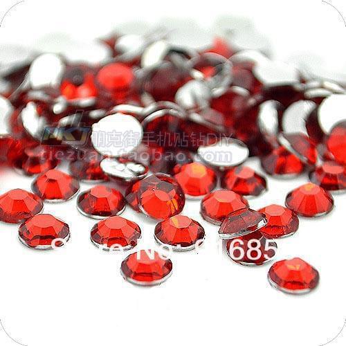 Free Shipping Pick Size 3mm/4mm/5mm/6mm 1000 pcs Red Color Resin Flatback,Nail Art ,DIY Wedding Decoration