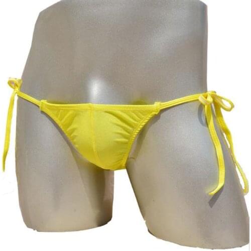 Brand sexy Low-waist male panties viscose lace briefs underwear