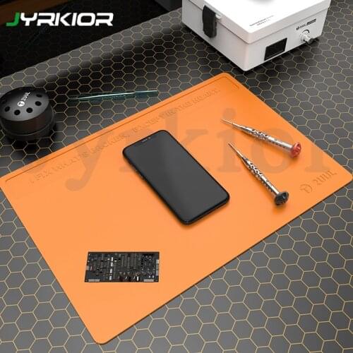 2UUL 400mm*280mm Colorful Heat Resisting Silicone Pad with Anti Dust Coating Insulation Welding Pad Desk Organization Mat