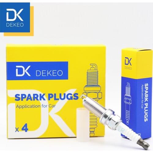 Dekeo For Toyota Corolla Matrix Prius Lexus CT200h Scion iQ xD Pontiac Vibe Spark Plug Iridium ILKAR7B11 VR7SPP33 SC20HR11 4PCS