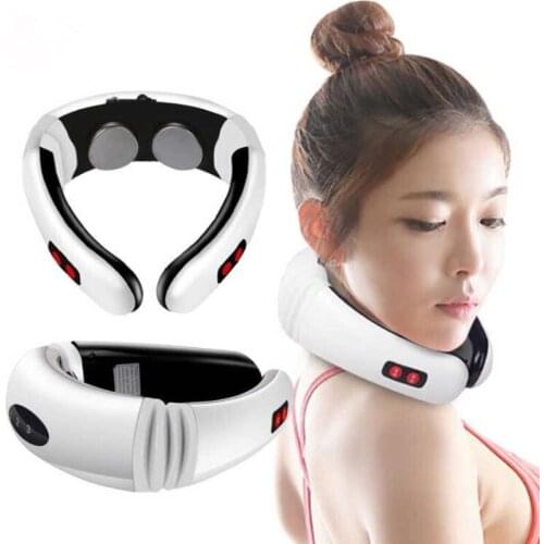 Electric Neck and Back Pulse Massager Infrared Heating Cervical Vertebra Treatment Shoulder Massager Relief Tool Health Care