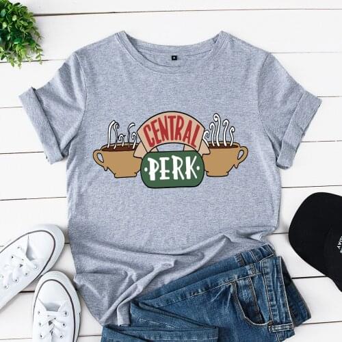 Women T Shirt Short Sleeve Cotton T-shirts Female CENTRAL PERK Printing Graphic Tees Women Plus Size Harajuku Shirts Top