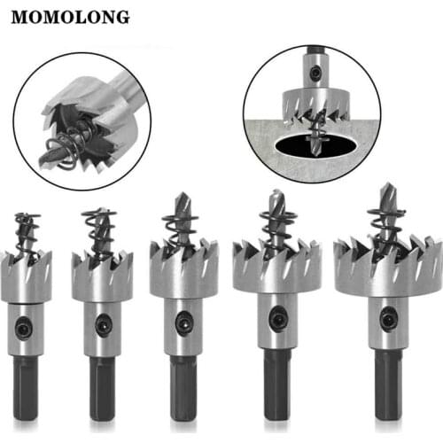 HSS Core Drill Bits High Speed Steel Hole Saw Carbide Tipped For Stainless Steel Aluminum Alloy Metal Hole Drilling 15-40mm