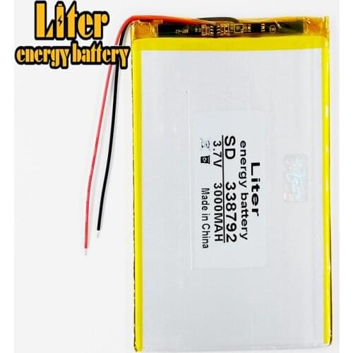 Best battery brand Size 338792 3.7V 3000mah Lithium polymer Battery with protection board For Power Bank Digi