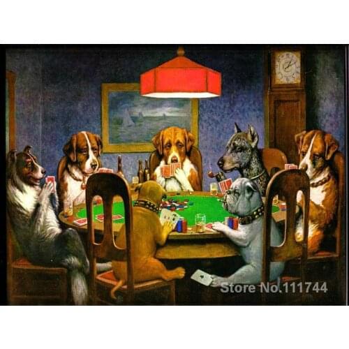 Famous animal paintings A Friend in Need dogs playing poker Cassius Marcellus Coolidge art work reproduction Hand painted
