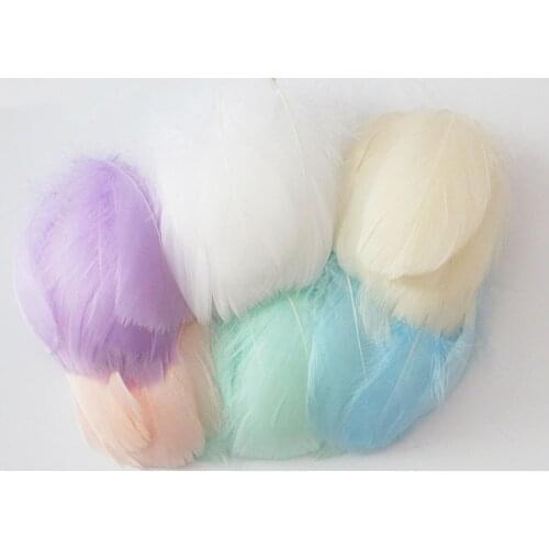 Natural Goose Feathers Plumes 8-12cm Colourful Swan Feather Plume for Home Decoration Craft DIY Jewelry Decoration 100pcs