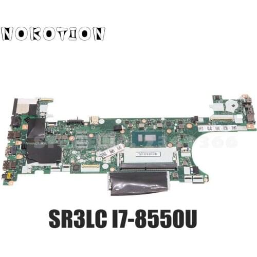 NOKOTION 01YU856 01YU855 01YU888 01YU887 01YR333 01YR332 ET480 NM-B501 For Lenovo ThinkPad T480 PC Motherboard SR3LC I7-8550U