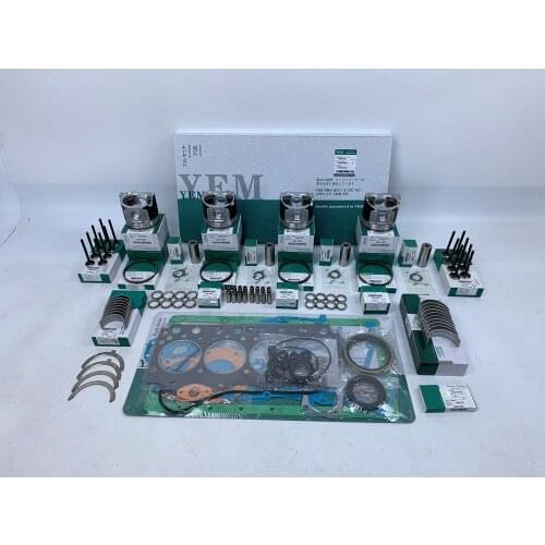 New YEM Aftermaket Engine Part 4TNV88 Engine Rebuild Kit With Cylinder Gaskets Set Piston Rings Bearing Valves For Yanmar