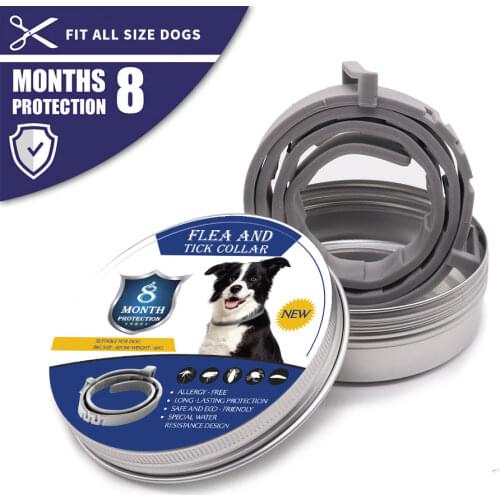 New Pet Dog Collar Anti Flea Ticks Mosquitoes Outdoor Adjustable Pet Collar Dog Accessories 8 Months Long-term Protection