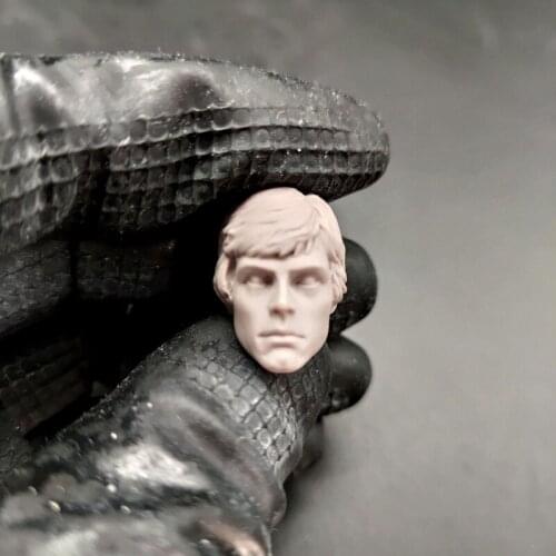 Blank 1/12 Scale Lu ke Mark Hamill Head Sculpt Unpainted Fit 6" ML Figure C Styles
