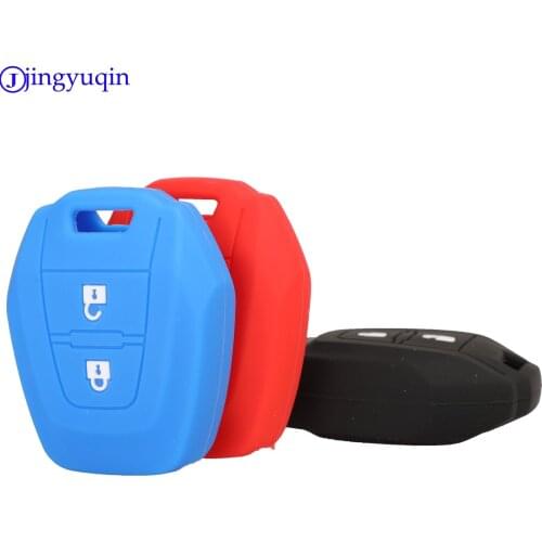 Jingyuqin Silicone Car Key Cover FOB Case for Isuzu DMAX MUX Truck 2 Buttons Remote Key Case for Isuzu Car Car-styling