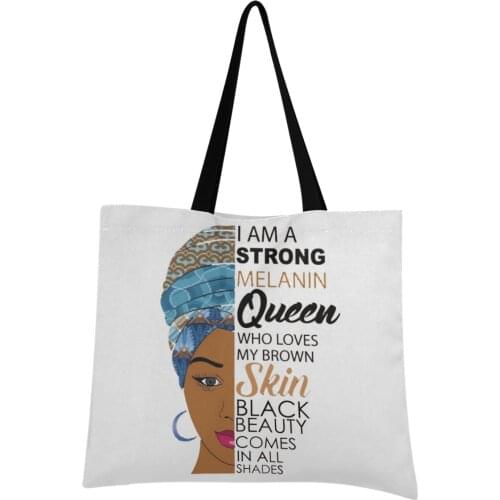 Shopper Bags Afro Girls Black Women New Bolsa Feminina Shoulder Canvas Bags Large Capacity Wild Messenger Student Bag Handbag