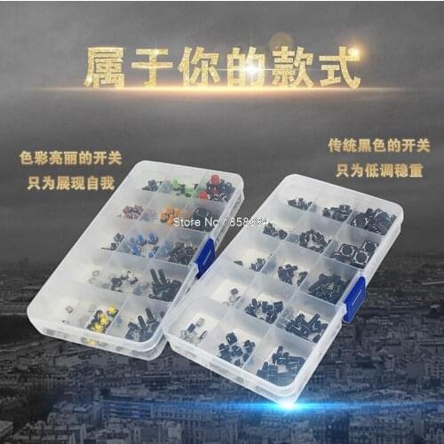150pcs=15 Types Tactile Push Button Switch Micro Switch DIP SMD 4 Pin for Induction Cooker Electrical Panel