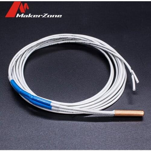 NTC 100K ohm B3950 Thermistor 3x15mm Cartridge Sensor High Temperature for 3D V6 Upgraded Heater Block 3D Printer