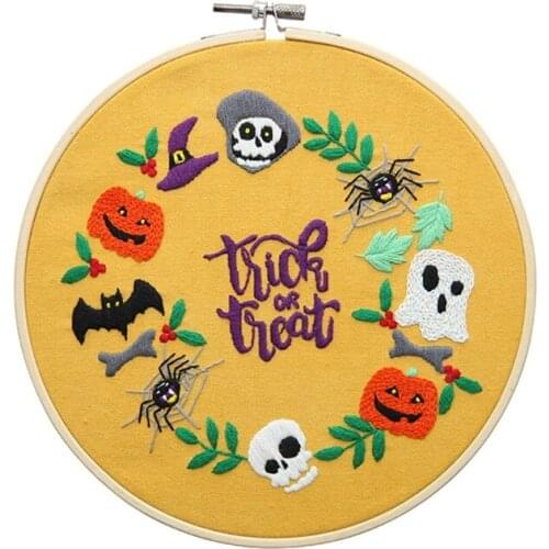 Cross Stitch Interior Decoration Paintings Non-diamond Painting DIY Paintings Handmade New Halloween Embroidery