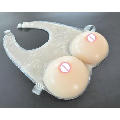 Women Fashion 1600g/pair Artificial Silicone Breast Forms with Straps Transvestite EE Cup Handmade Top Selling Product In 2019