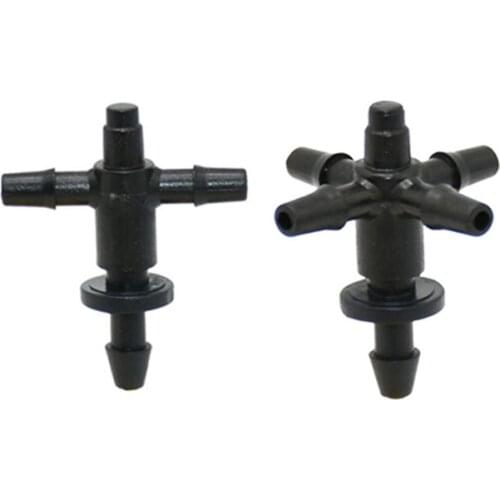1/8" 4-way arrow drip Cross Connector water splitter 3/5 hose drip arrow system Greenhouse adapter 500pcs