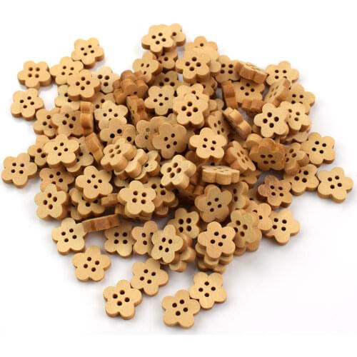 100PCS Christmas Tree Cartoon Wooden Buttons Handmade Letter Love Scrapbooking for Wedding Decor Sewing Accessories