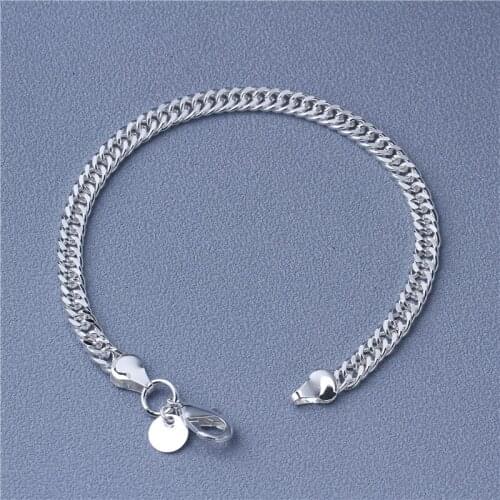 20cm color Link Bracelet for Women Men Couple Jewelry Simple Classic Design Hand Chain 0.5 Width Bangle