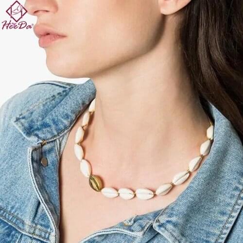 2020 Summer Beach Style Shell Necklace Women Kpop Fashion Graceful Handmade Adjustable Chokers Bracelet Sea Side Travel Jewlery