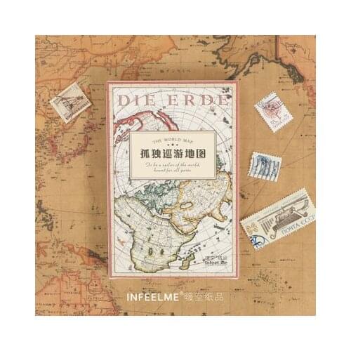 30Sheets/Set The World Map Postcard /Greeting Card/Message Card/Christmas and New Year gifts