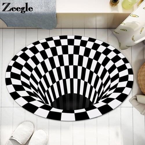 3D Stripe Spiral Oval Carpet Kids Room Anti-slip Bedroom Rug Bedside Rugs Soft Child Room Rug Microsoft Floor Mats Baby Carpets