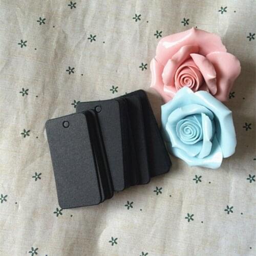 50PCS 5.4x2.8cm 3 colors Rectangle Label Paper Tags Gift Hang Cards Price Blank Karft Luggage Wedding Party