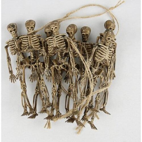 8Pcs Horrible Simulation Skeleton Ornament Halloween Party Haunted House Props