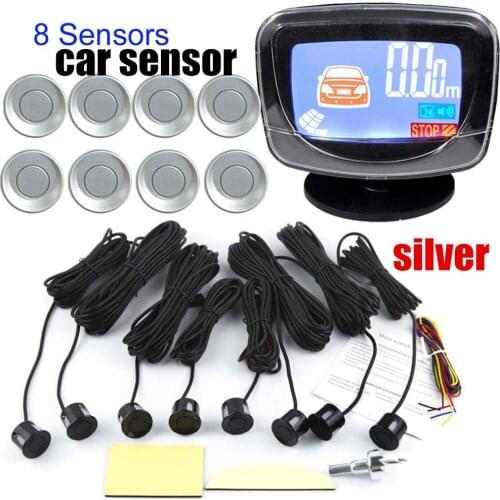 Alarm Alert BeBe Loud 22.5mm Buzzer LCD monitor 8 Sensors Parking Sensor Kit Display Car Reverse Backup Radar Monitor System