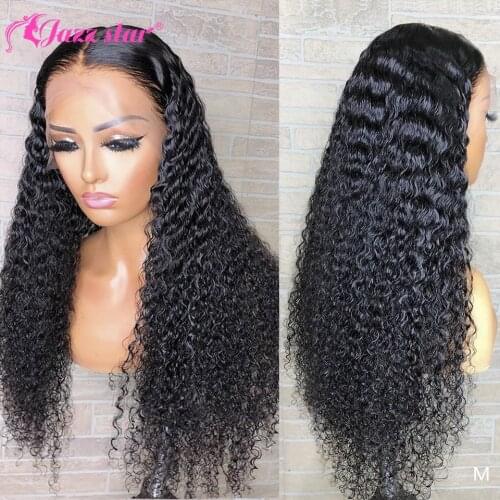 Brazilian Curly Lace Front Wig Pre Plucked 13x4 Lace Front Human Hair Wigs for Women Jazz Star Lace Wig Non-Remy Perruque