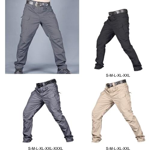 Mens Streetwear Casual Cargo Work Pants Amy Trousers Multi Pockets Outdoor Sport Wear for Hiking Fishing Walking