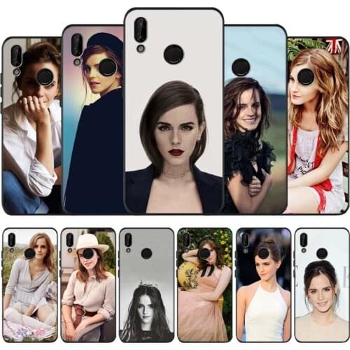 Emma Watson black soft Phone Case for huawei P40 P30 P20 P10 Pro lite P9 Lite nova 4E 6SE Psmart 2019 Y6 9 Prime