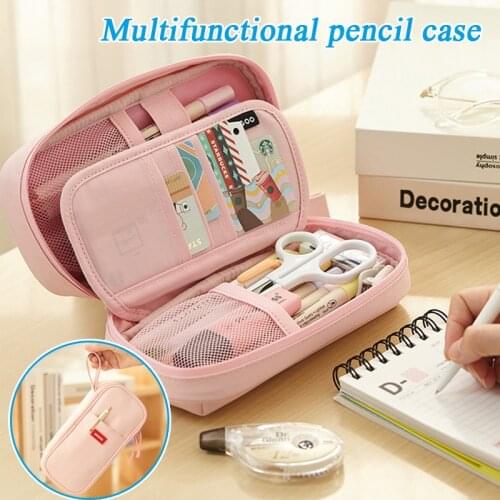 Large Capacity Pencil Case Multifunctional Stationery Bag Organizer Pencil Case Stationery Pencil Pouch For School Office Stuff