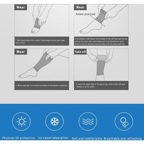 Running Legs Case Sports High Tube Anti-UV Anti-Slip Unisex Summer Outdoor Ice Silk Riding Sunscreen Basketball Knee Sleeve