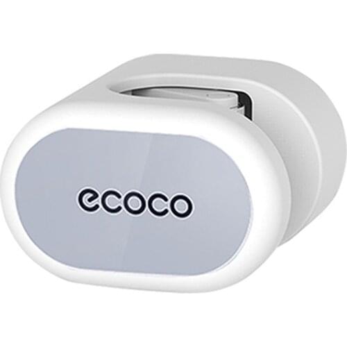 Ecoco Mop and Broom Holder Perforated Free Wall-Mounted Mop Holder Household Storage Rack Kitchen Bathroom Storage Rack